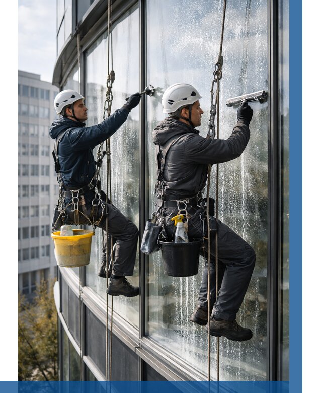 Мойка панорамных окон в Гае от 356 р. заказать у ВЫСОТНИК-Гай