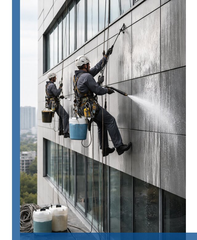 Профессиональная мойка вентилируемых фасадов в Гае