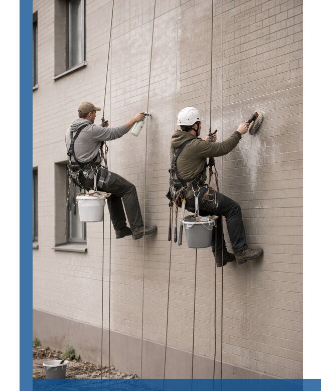 Удаление высолов с фасада зданий в Гае без повреждений и следов