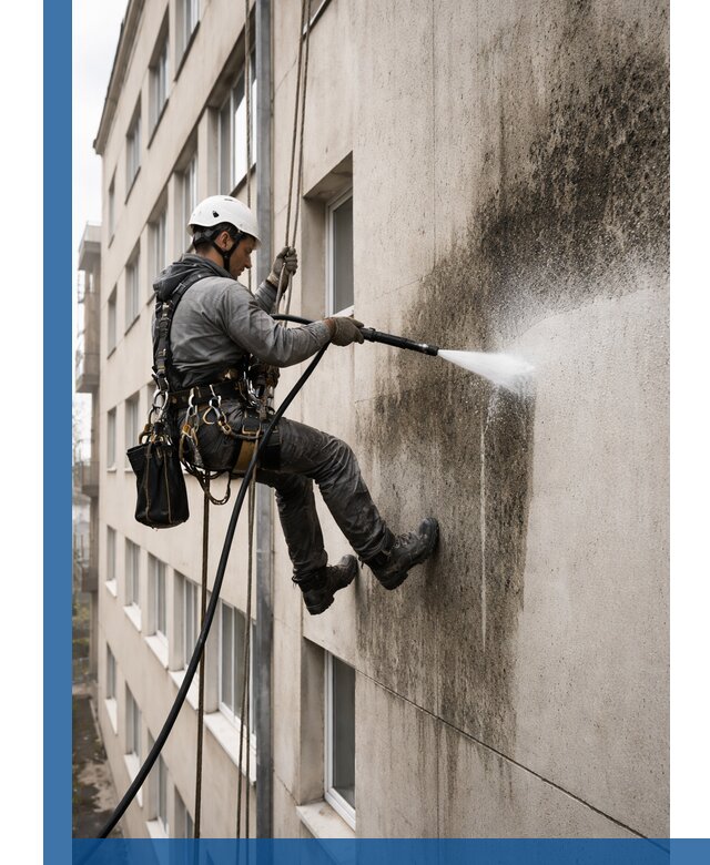 Профессиональная очистка фасадов от плесени в Гае