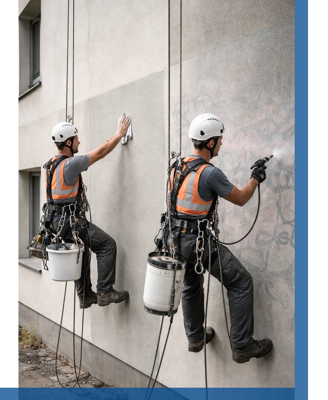 Антиграффити покрытие фасада в Гае от 610 р. | ВЫСОТНИК-Гай