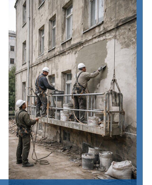 Капитальный ремонт фасада в Гае от 4270 р. | ВЫСОТНИК-Гай