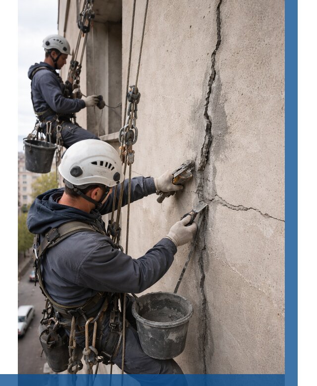 Заделка трещин на фасаде в Гае от 915 р. | ВЫСОТНИК-Гай