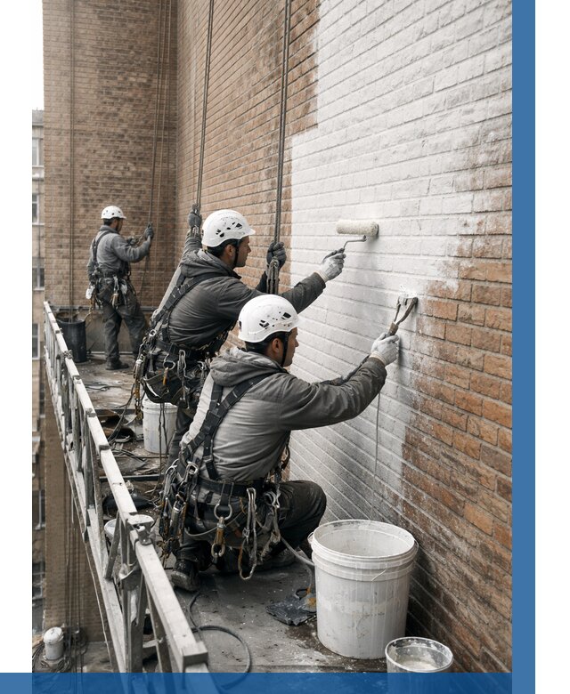 Покраска кирпичного фасада в Гае от 356 р. | ВЫСОТНИК-Гай