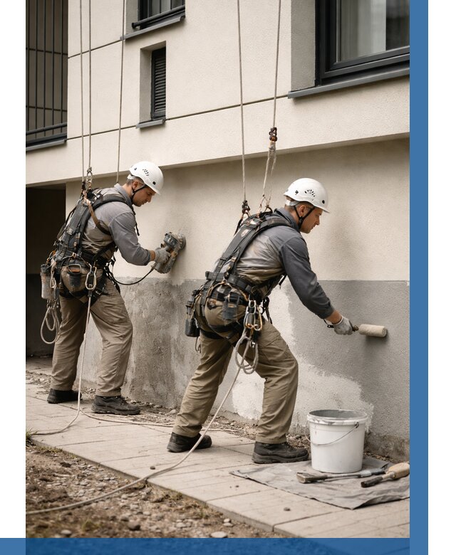 Окраска цоколя здания в Гае от 457 р. под ключ | ВЫСОТНИК-Гай