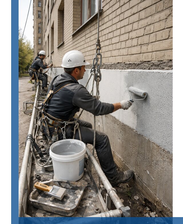 Окраска цоколя здания в Гае профессионально и надежно