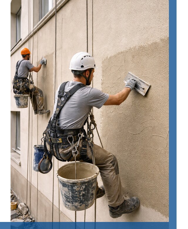 Декоративная штукатурка фасада в Гае от 1220 р. | ВЫСОТНИК-Гай