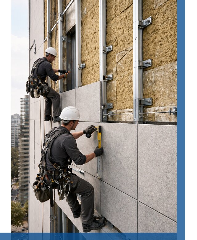 Монтаж вентилируемого фасада в Гае от 3558 р. | ВЫСОТНИК-Гай