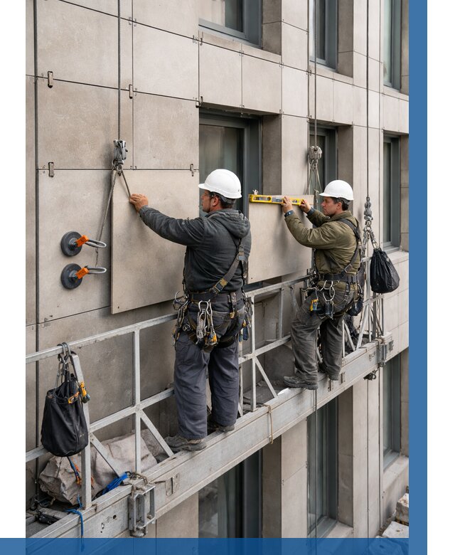 Монтаж керамогранита на фасад в Гае от 2542 р. | ВЫСОТНИК-Гай