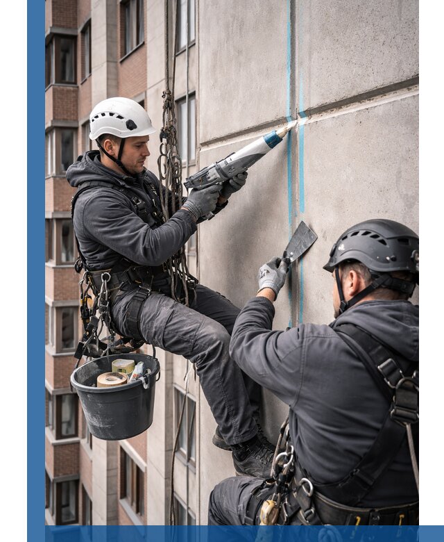 Вторичная герметизация швов фасада и кровли в Гае