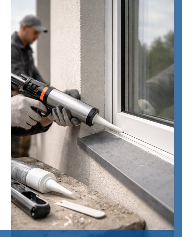 Герметизация монтажных швов окон в Гае от 661 р. | ВЫСОТНИК-Гай