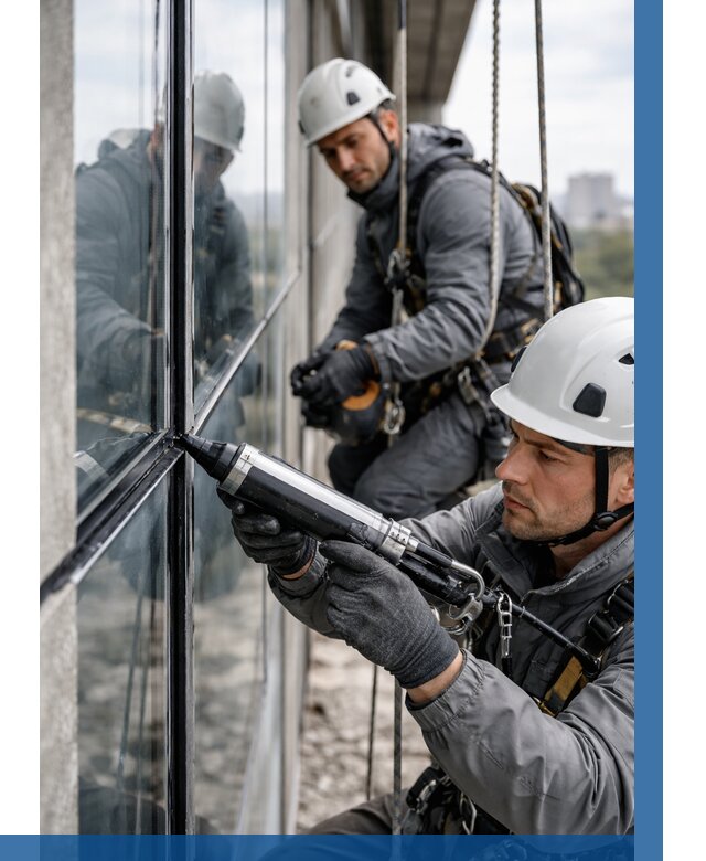 Герметизация витражных швов в Гае от 661 р. | ВЫСОТНИК-Гай