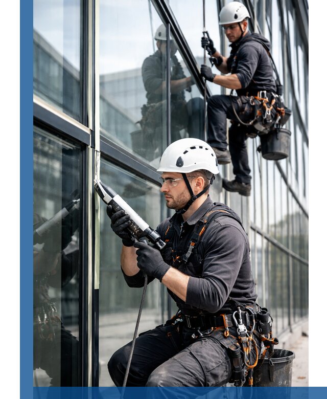 Герметизация витражных швов в Гае для зданий и фасадов