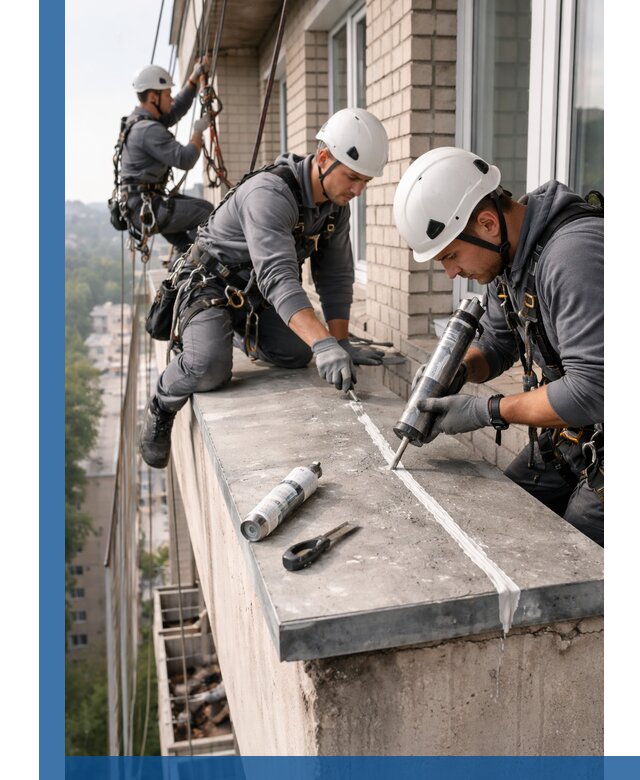 Герметизация балконного козырька в Гае профессионально