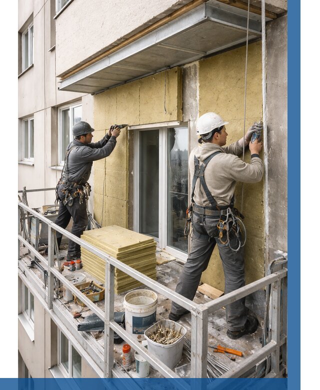 Утепление балкона снаружи в Гае от 1627 р. под ключ ВЫСОТНИК-Гай