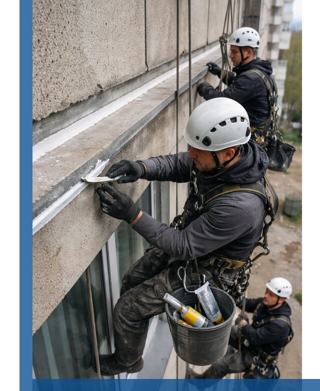 Герметизация примыкания балкона в Гае под ключ с гарантией