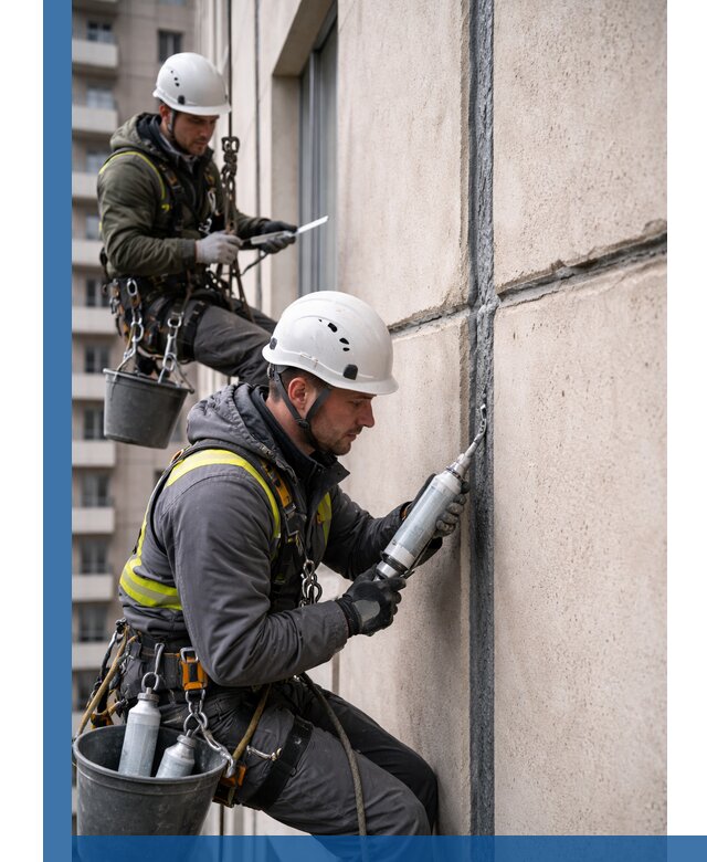 Герметизация деформационных швов фасада в Гае качественно