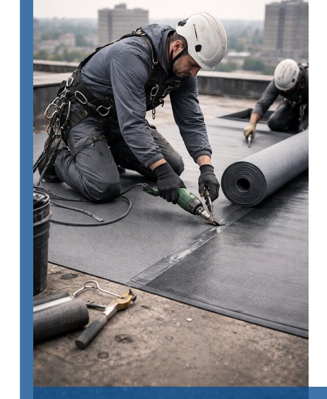 Ремонт мягкой кровли в Гае с выездом промальпинистов