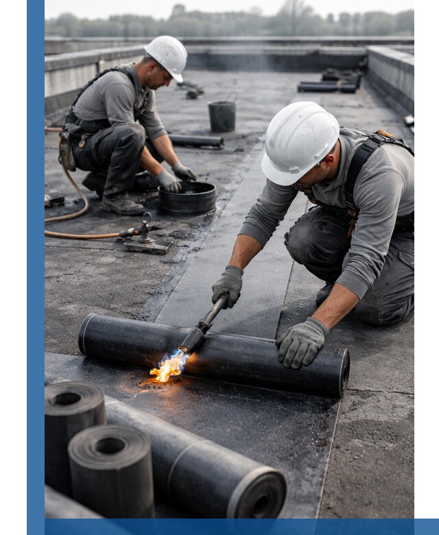 Ремонт рулонной кровли в Гае герметизация и восстановление