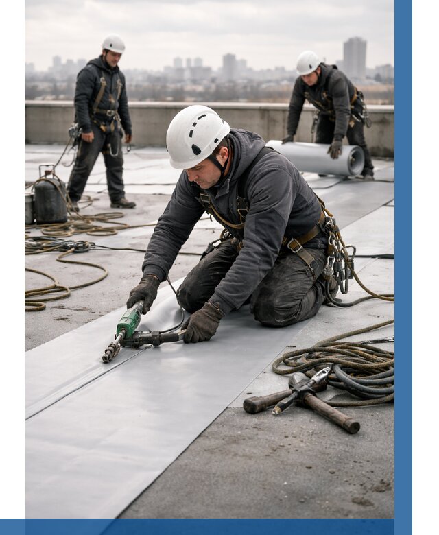 Ремонт мембранной кровли в Гае от 1830 р./м2 | ВЫСОТНИК-Гай