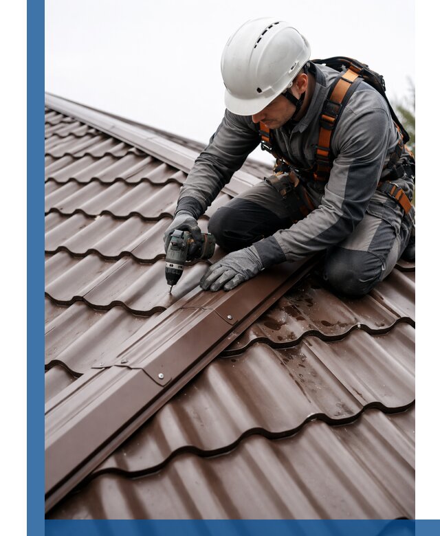 Ремонт металлочерепицы на крыше в Гае профессионально