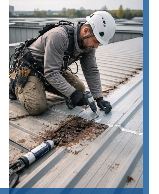 Ремонт профнастила на кровле в Гае от 712 р. | ВЫСОТНИК-Гай