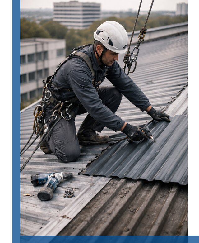 Ремонт профнастила на кровле в Гае, работы под ключ