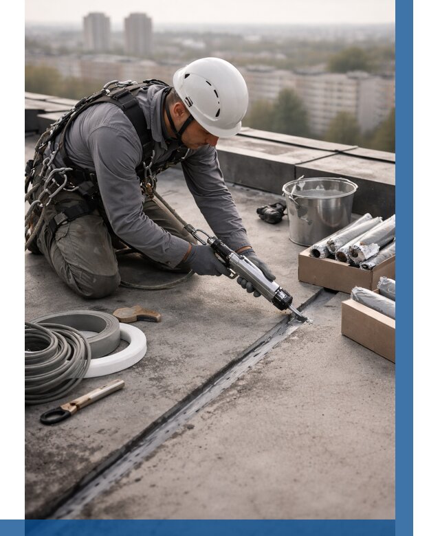 Герметизация швов кровли в Гае от 457 р./м2 | ВЫСОТНИК-Гай