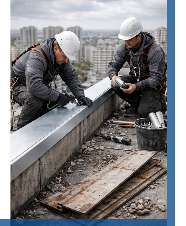 Замена парапетных крышек под ключ в Гае от 1220 р. | ВЫСОТНИК-Гай