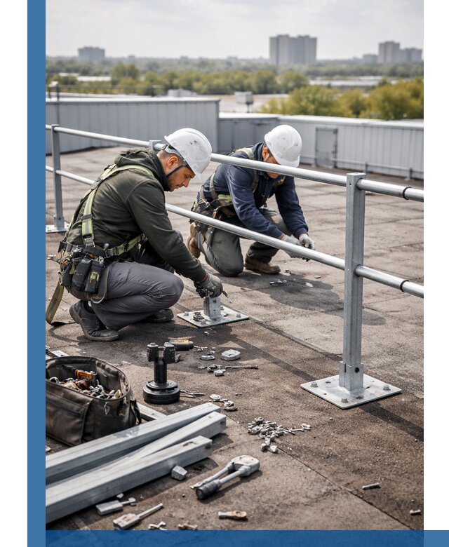 Монтаж кровельного ограждения в Гае под ключ с гарантией