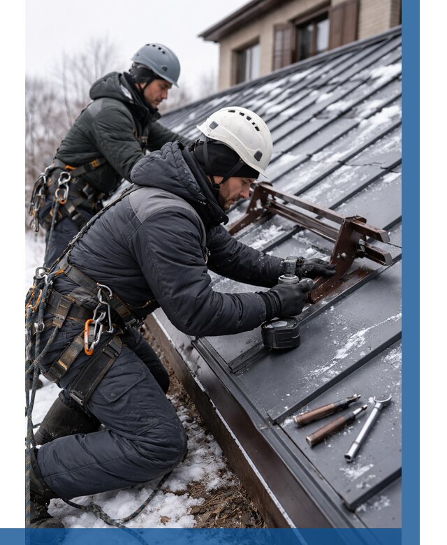 Монтаж снегозадержателей в Гае от 457 р. | ВЫСОТНИК-Гай