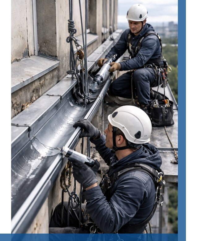 Ремонт водосточных желобов в Гае от 6608 р. | ВЫСОТНИК-Гай