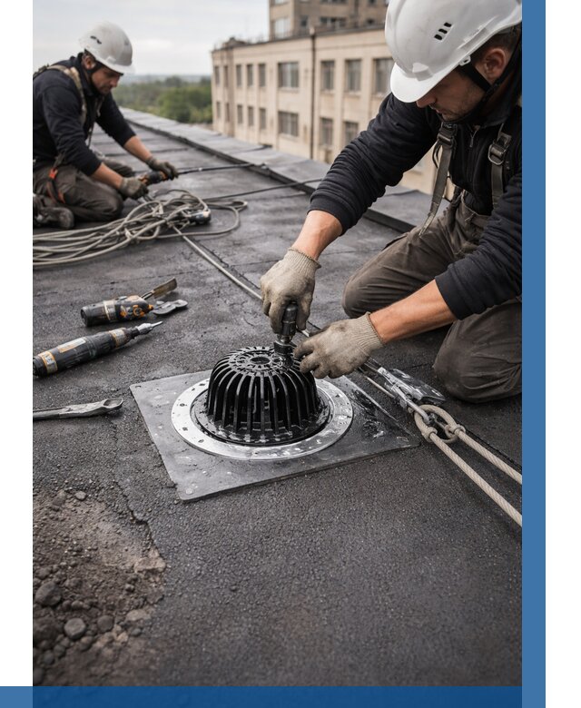 Установка водосточных воронок в Гае цена от 3558 р. | ВЫСОТНИК-Гай