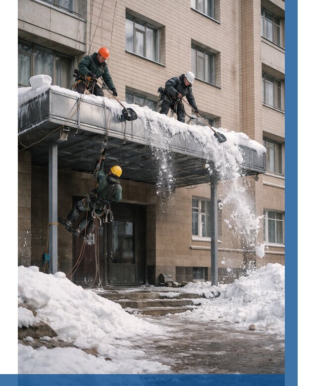 Очистка козырьков от снега в Гае от 3558 р. | ВЫСОТНИК-Гай