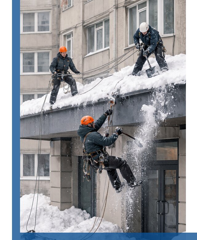 Безопасная очистка навесов от снега в Гае круглогодично