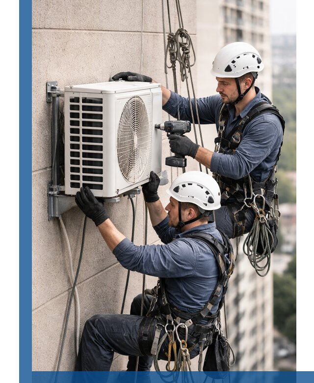 Монтаж внешнего блока кондиционера в Гае установка и крепление