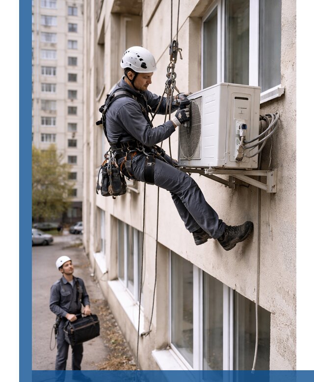 Демонтаж внешнего блока кондиционера в Гае профессионально