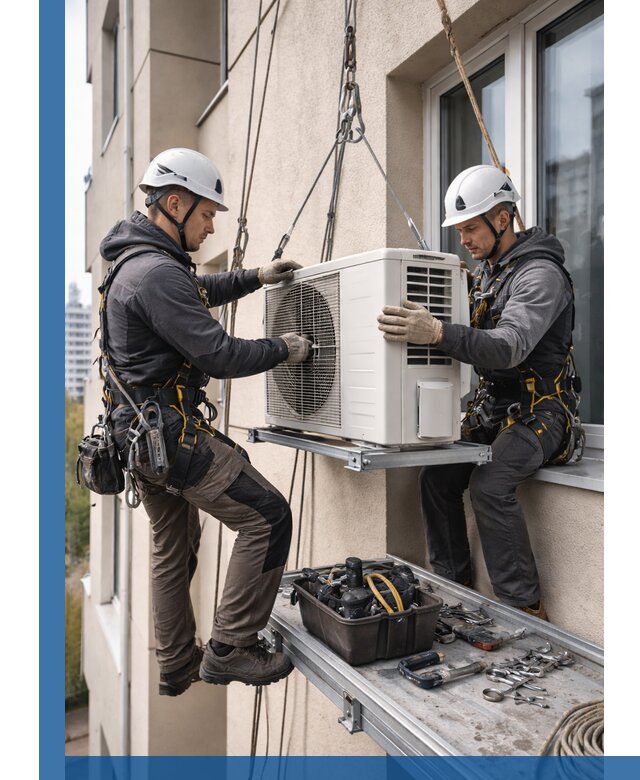 Перенос внешнего блока кондиционера в Гае с монтажом и крепежом