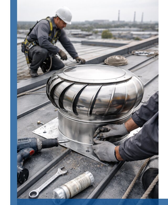 Установка дефлекторов на кровле в Гае профессионально