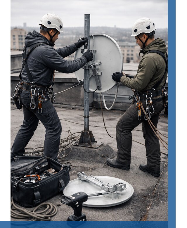 Демонтаж антенн на крыше в Гае от 4575 р. | ВЫСОТНИК-Гай