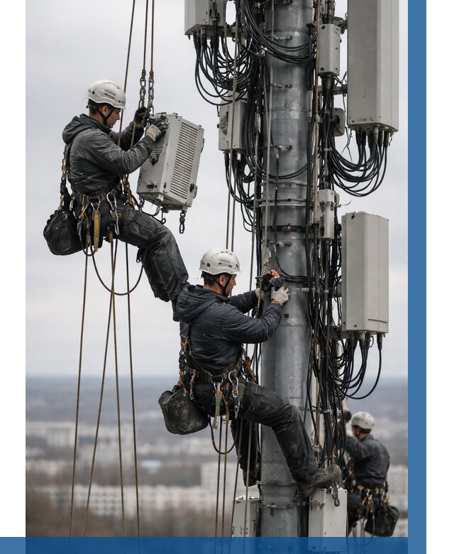 Монтаж оборудования связи на мачте в Гае от 7625 р. | ВЫСОТНИК-Гай