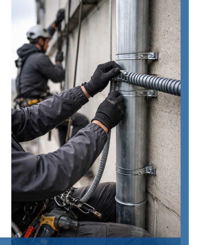 Монтаж гофры для кабеля в Гае от 305 р. | ВЫСОТНИК-Гай