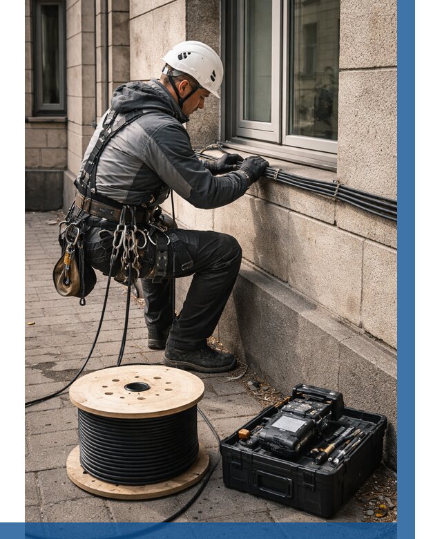 Прокладка оптоволоконного кабеля в Гае от 813 р. | ВЫСОТНИК-Гай