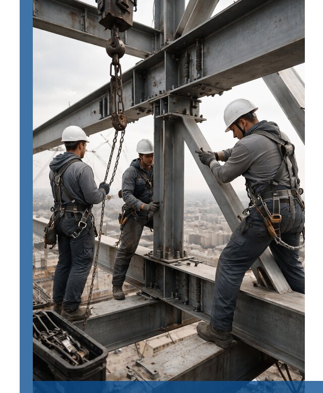 Профессиональный монтаж металлоконструкций на высоте в Гае