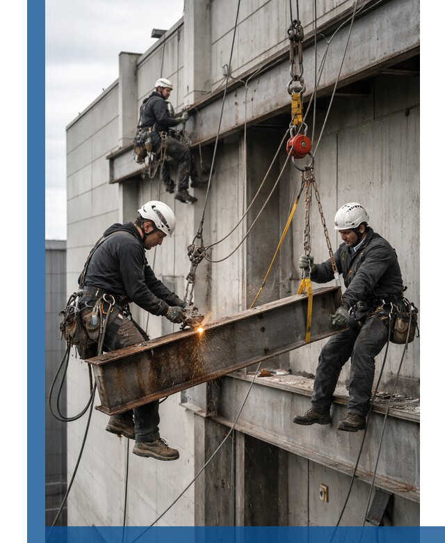 Демонтаж металлоконструкций на высоте в Гае под ключ