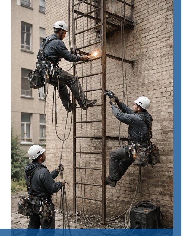 Ремонт пожарной лестницы в Гае от 7625 р. | ВЫСОТНИК-Гай