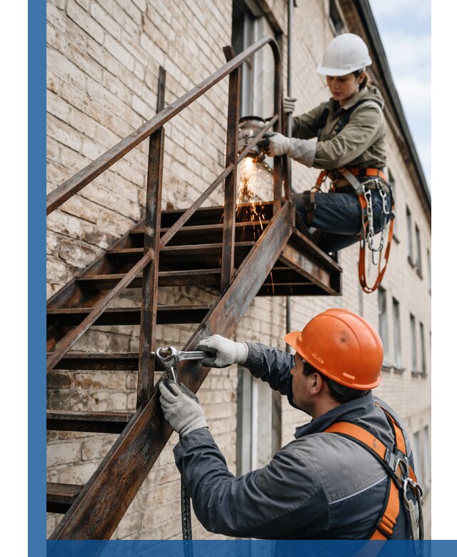 Ремонт и восстановление пожарных лестниц с выездом в Гае