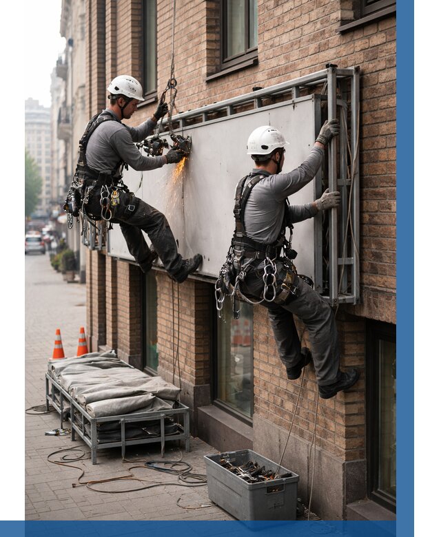 Демонтаж рекламной вывески в Гае от 6608 р. | ВЫСОТНИК-Гай