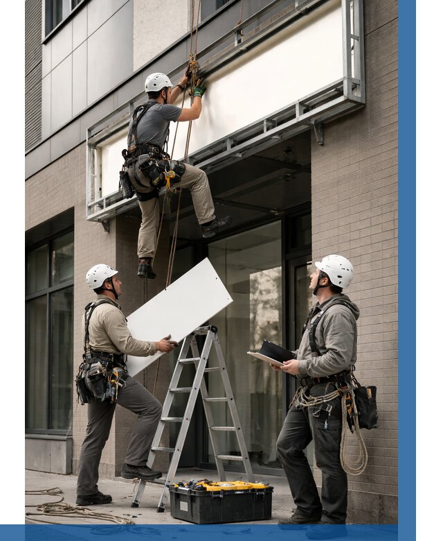 Монтаж светового короба в Гае от 6608 р. | ВЫСОТНИК-Гай