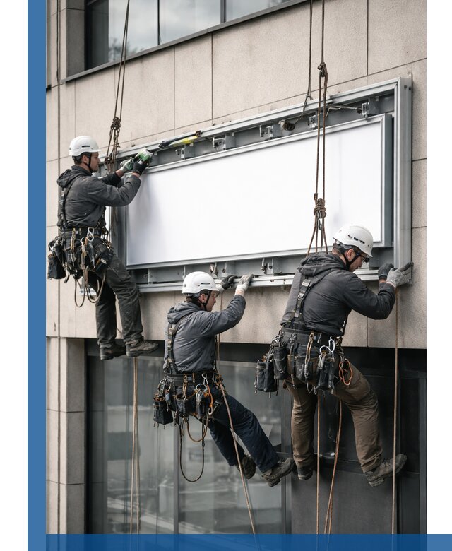 Профессиональный монтаж светового короба под ключ в Гае